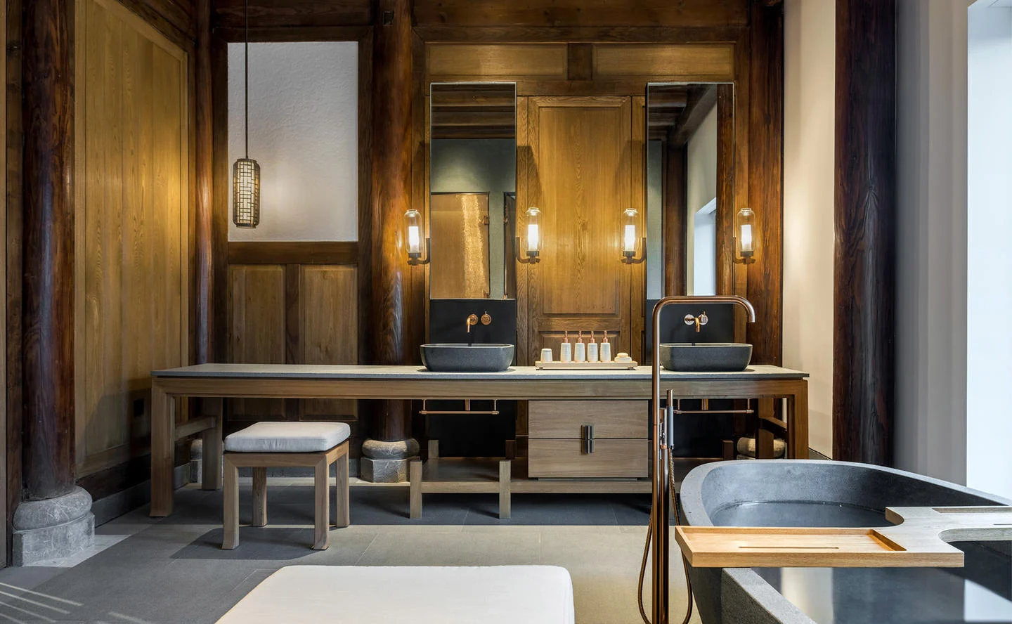 Bathroom, Five-Bedroom Antique Villa - Amanyangyun, China