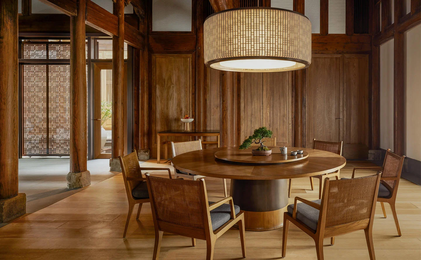 Dining Room, Five-Bedroom Antique Villa - Amanyangyun, China