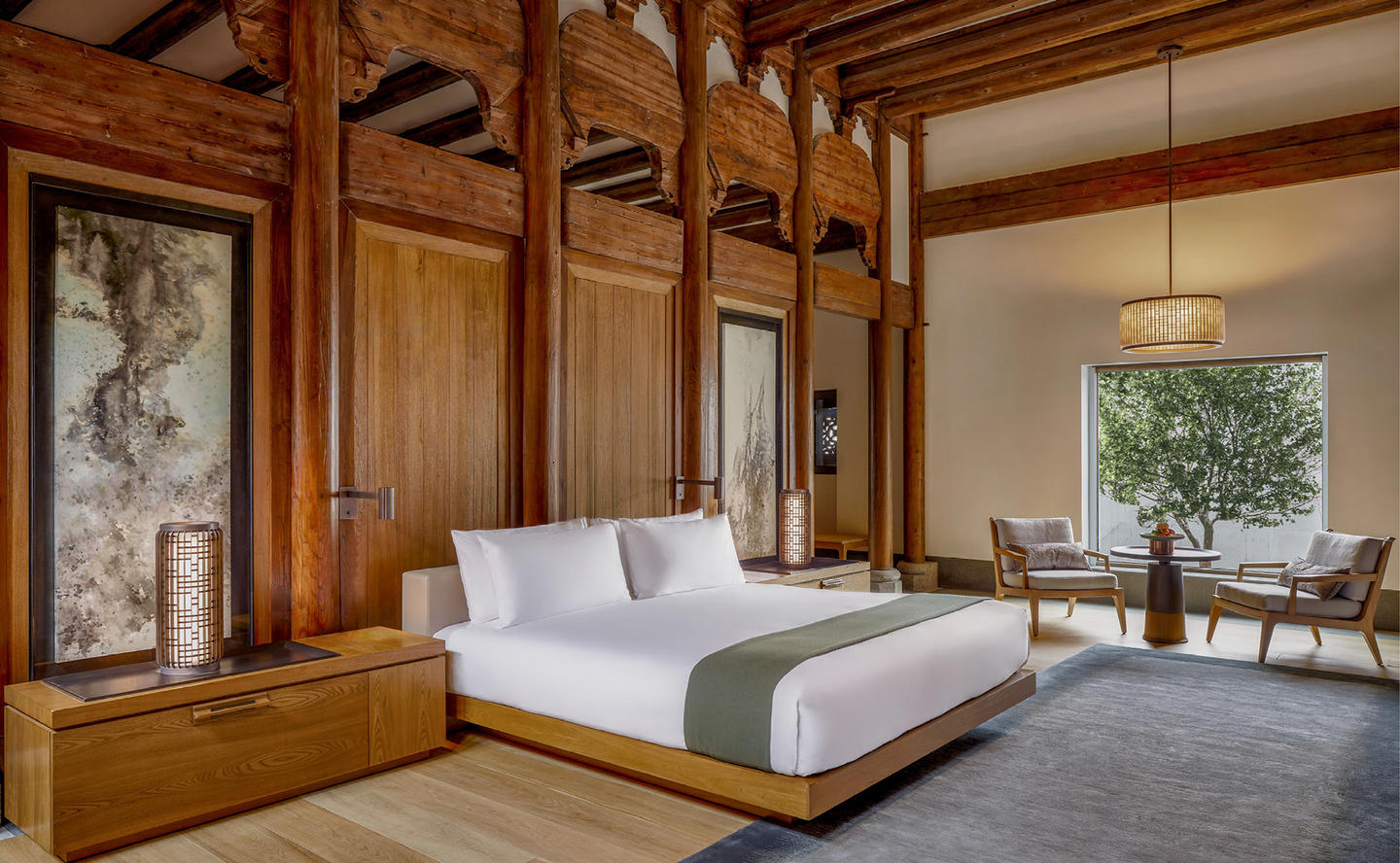 Bedroom, One-Bedroom Antique Pavilion - Amanyangyun, China