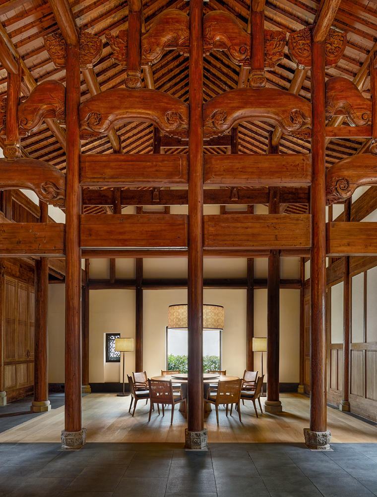 Amanyangyun villa indoor dining area